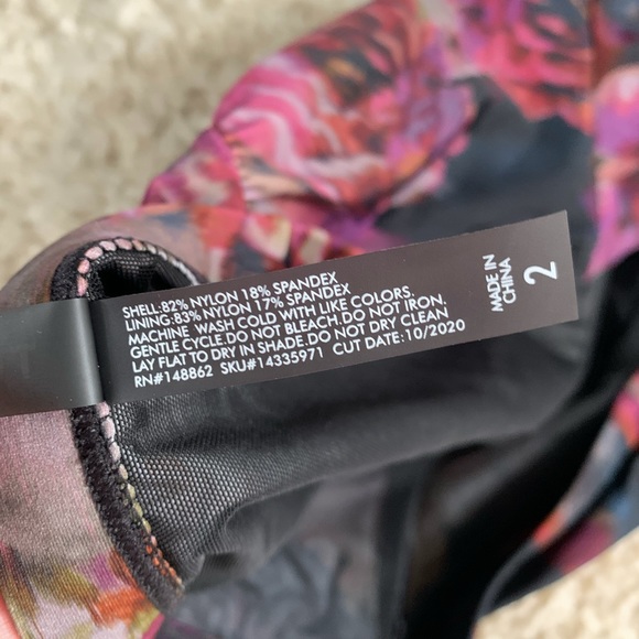 Rose Floral Print High Waist Ruched Swim Bottom - Never Worn! - Picture 6 of 7